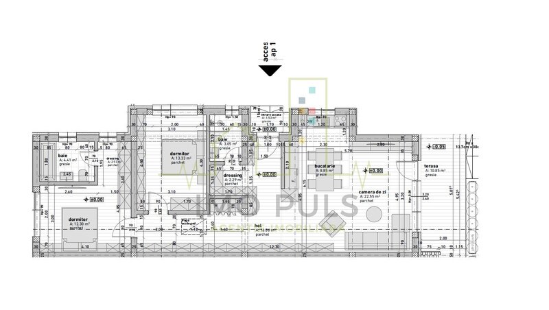 Timis Duplex pe parter. 2 Bai. 2 Dressing-uri. Terasa acoperita.